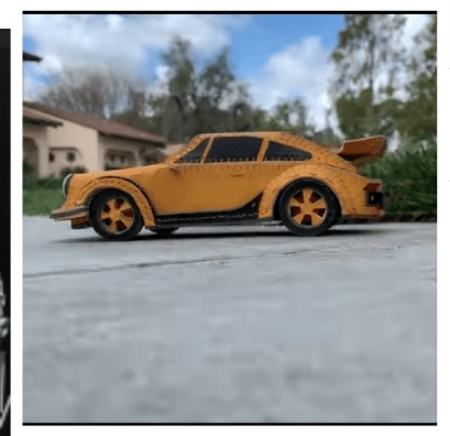 Выкройка кожаная игрушка автомобиль Porsche